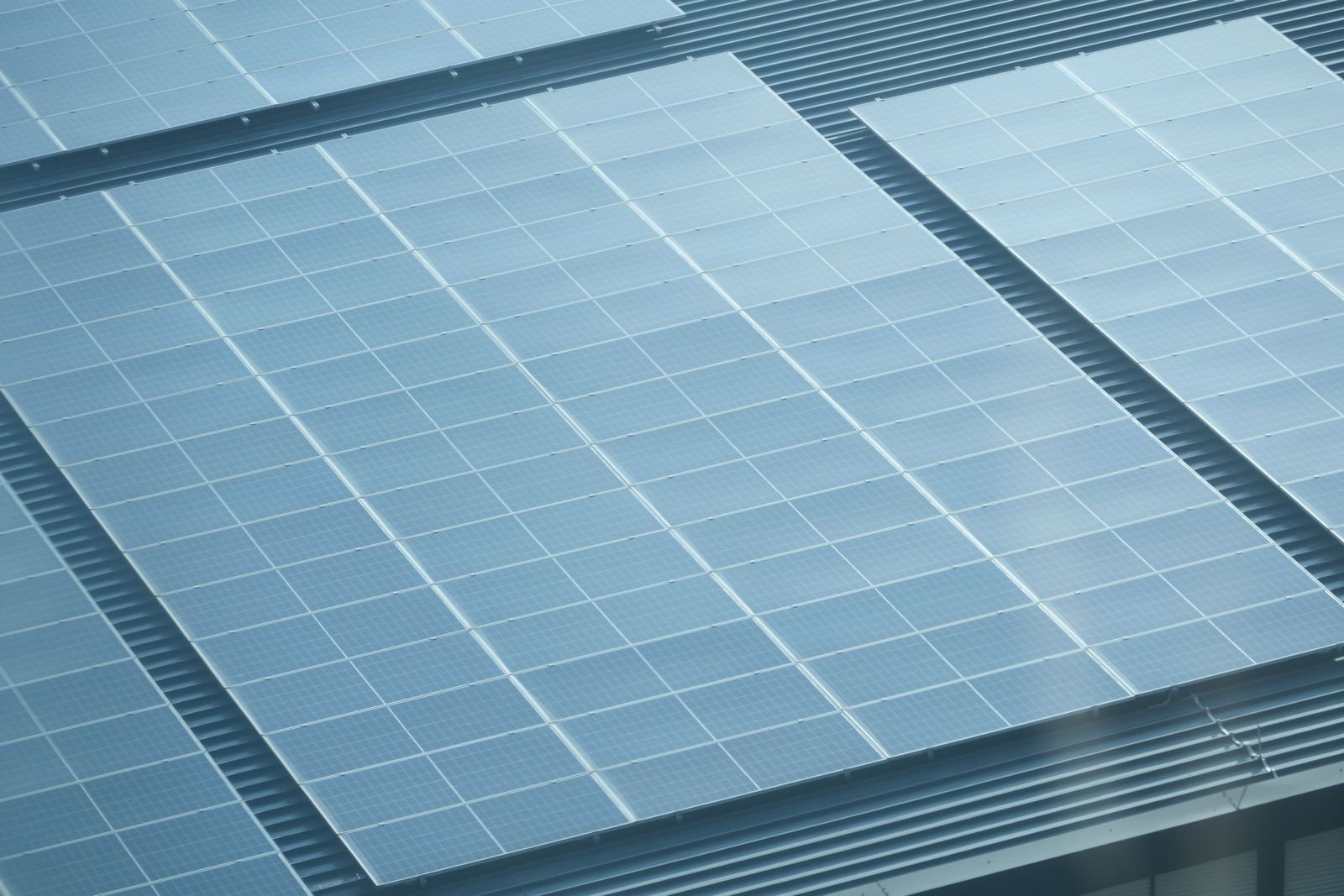 Aerial View of Villa Roof with Solar Panels