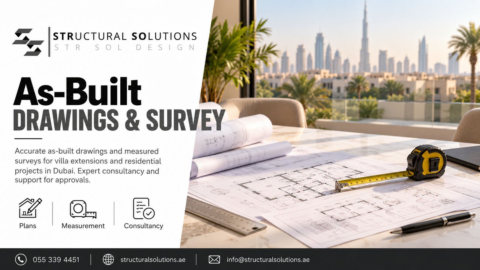 As-built drawings and measured survey in Dubai — Structural Solutions