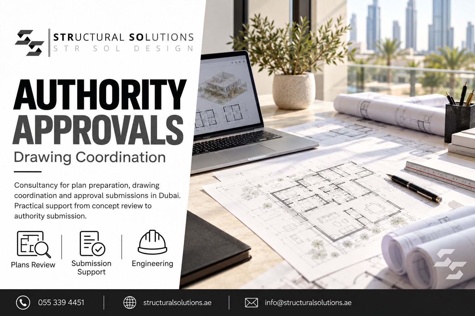 Dubai authority approvals and drawings review — Structural Solutions