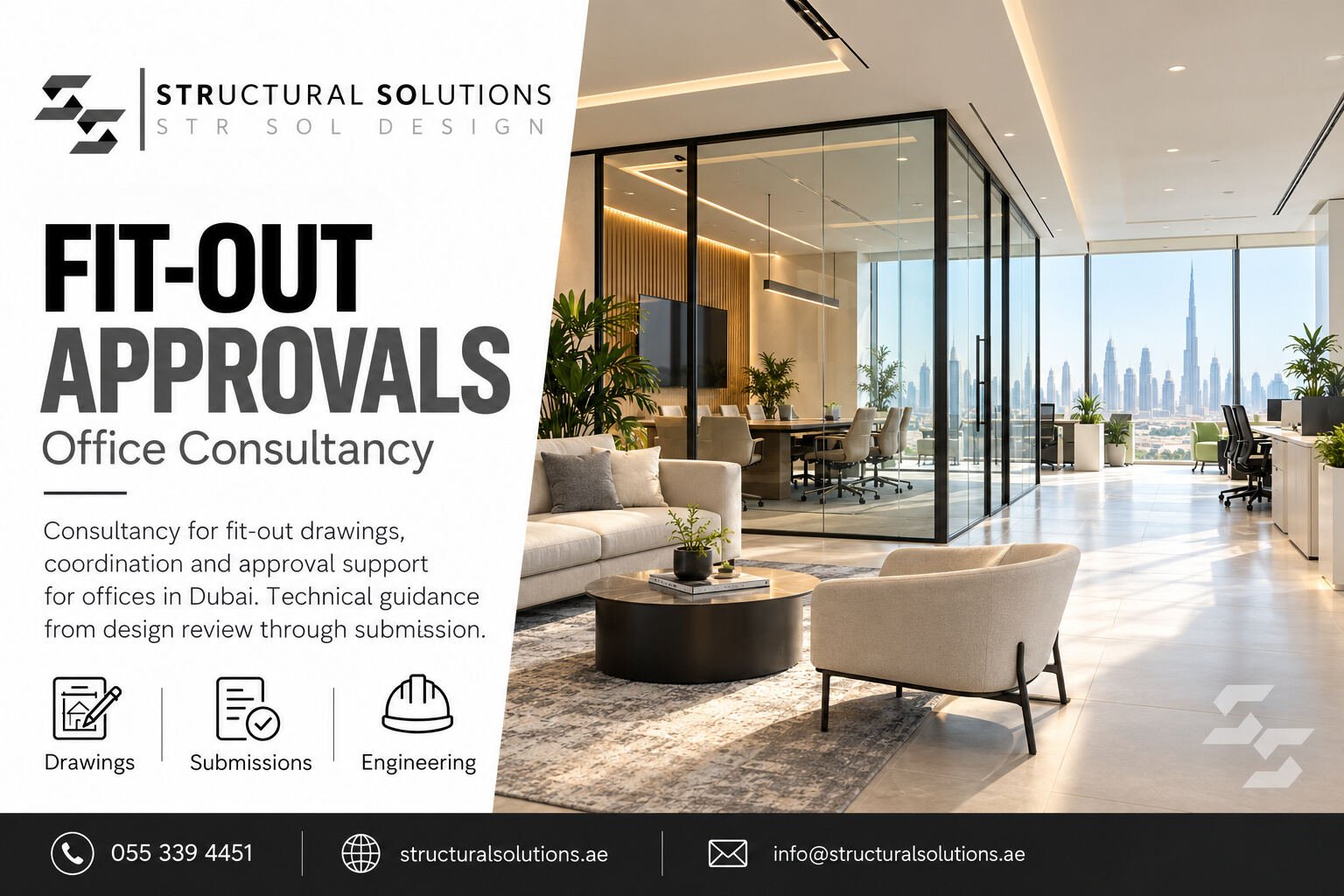 Office and retail fit-out approvals in Dubai — Structural Solutions
