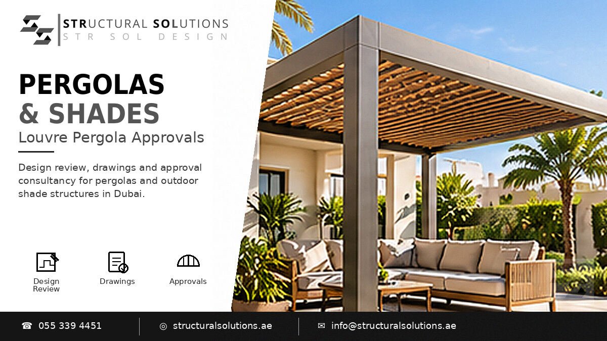 Pergola and shade structure approval in Dubai — Structural Solutions