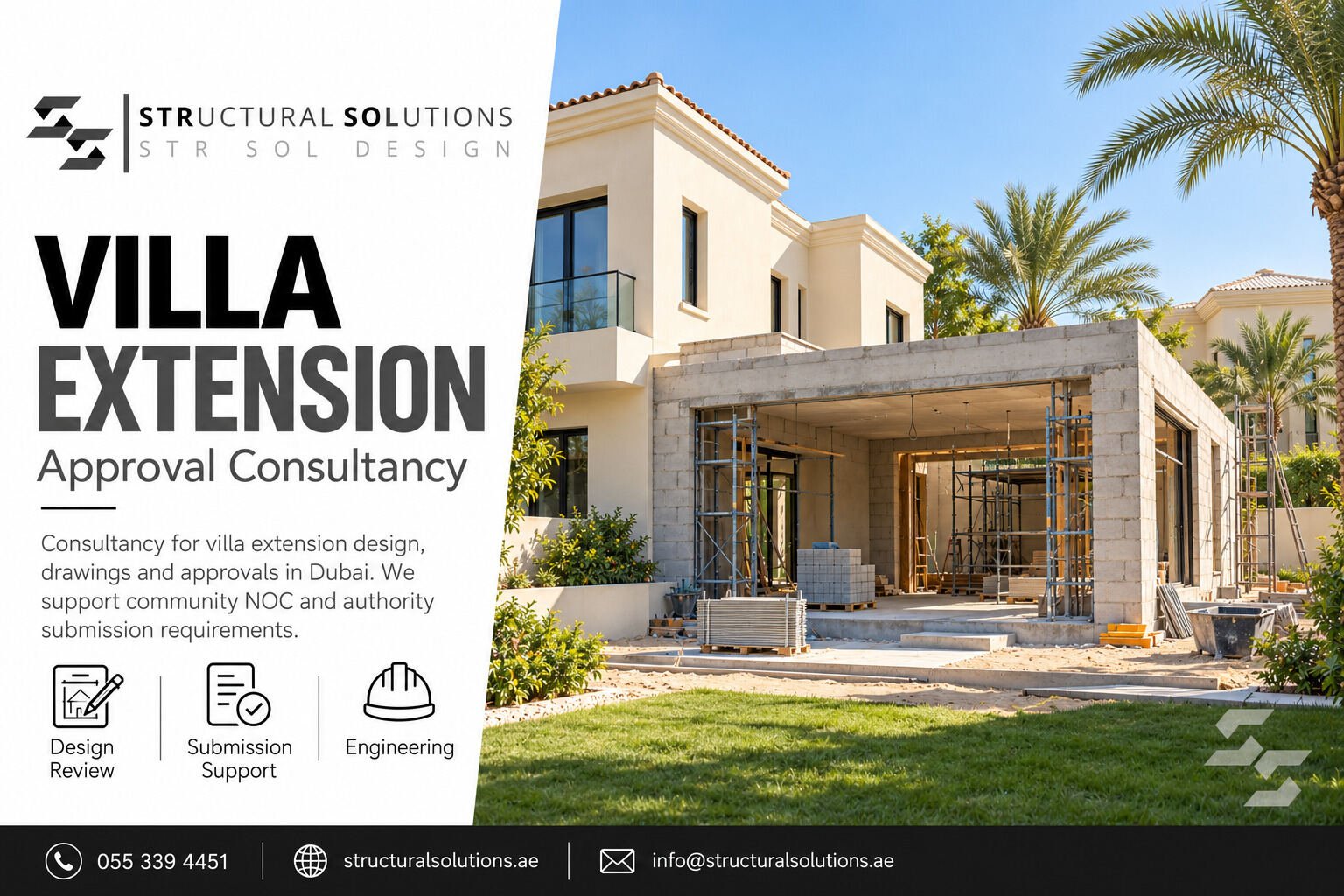 Villa extension in Dubai — Structural Solutions
